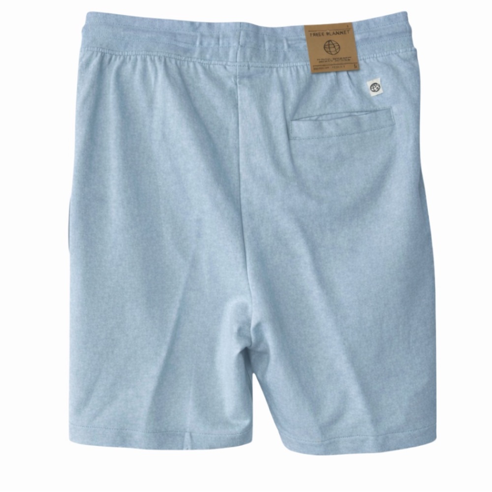 Free Planet Light Blue Marled Lounge Shorts Men’s Large NWT Eco Cotton - Picture 4 of 12
